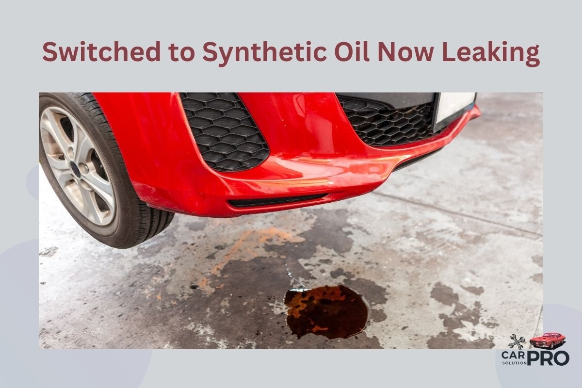 Switched to Synthetic Oil Now Leaking