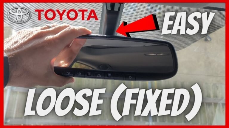 How to Tighten Rear View Mirror?