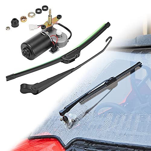 KEMIMOTO UTV Electric Windshield Wiper Motor Kit 12V 16-Inch