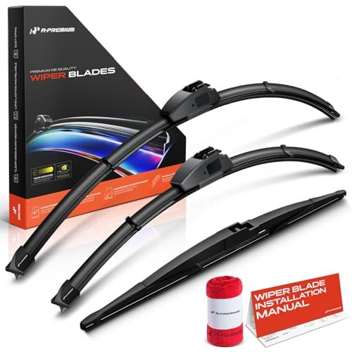 A-Premium Windshield Wiper Blades with Wear Indicator for...