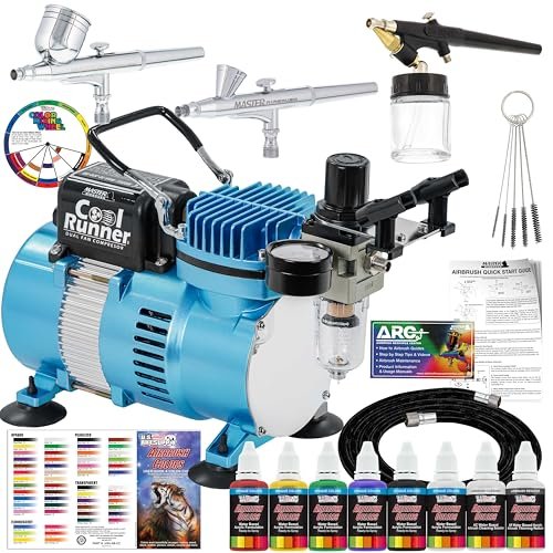 Master Airbrush Cool Runner II Air Brush Kit Complete.