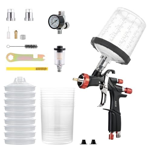 AEROPRO Tools R500 LVLP Air Spray Gun with Cups