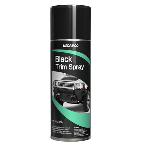 NADAMOO Automotive Black Trim Spray Paint, 1 Can, Satin...