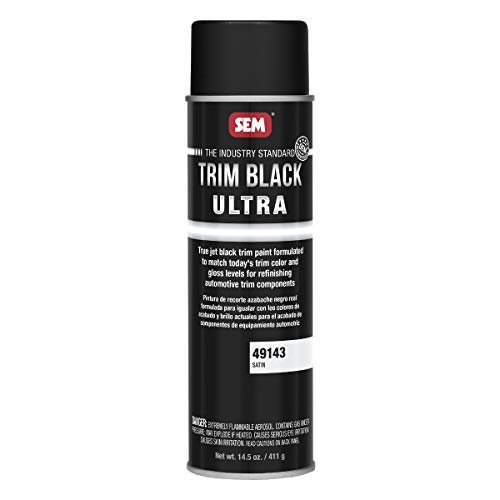 SEM 49143 Trim Black Ultra, Black Spray Paint Satin Finish.