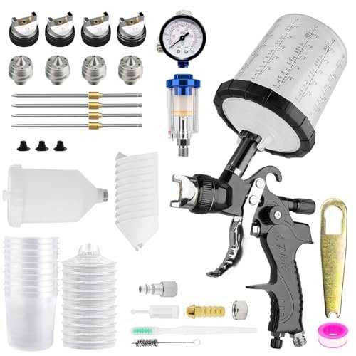 HVLP Spray Gun with 10Pcs 650ML Disposable Paint Cups.