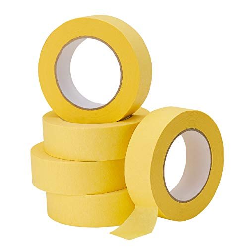 Lichamp 5-Pack Automotive Refinish Masking Tape Yellow 36mm...