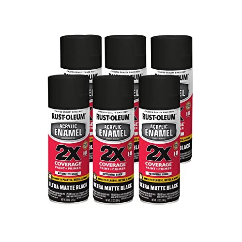 Rust-Oleum 372699-6PK Acrylic Enamel 2X Spray Paint, Ultra...