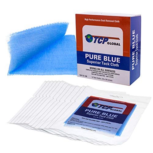 TCP Global Pure Blue Superior Tack Cloth, 12-Pack,...