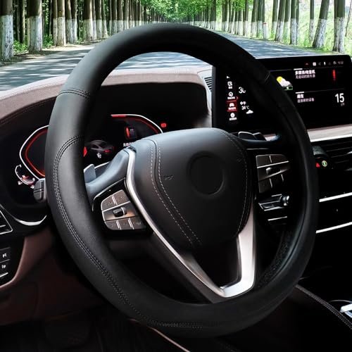 HOTOR Car Steering Wheel Cover - Universal Leather...