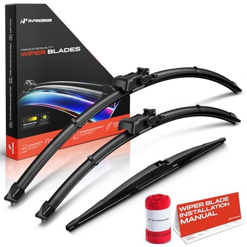 A-Premium Windshield Wiper Blades with Wear Indicator for...