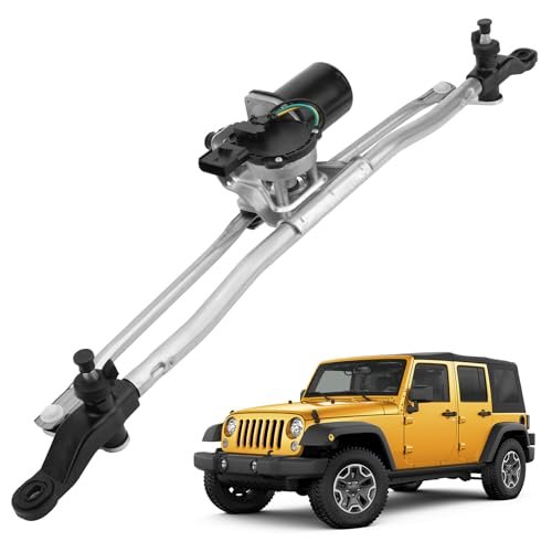 Front Windshield Wiper Motor and Linkage Assembly for Jeep...