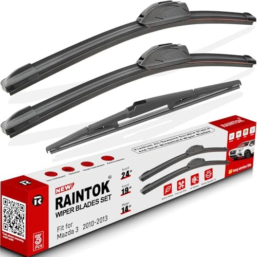 RAINTOK Windshield Wiper Blades Replacement for Mazda 3.