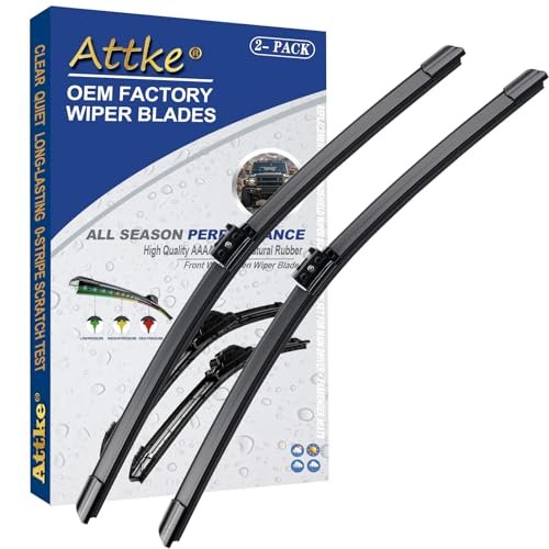 ATTKE OEM Quality Front Windshield Wiper Blades,...