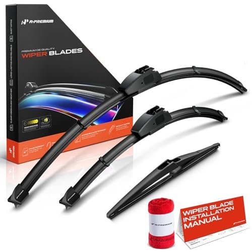 A-Premium Windshield Wiper Blades with Wear Indicator for...
