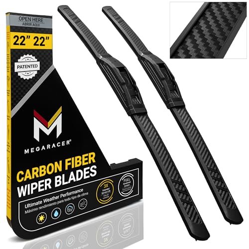 Premium Silicone Carbon Fiber Windshield Wiper Blades...
