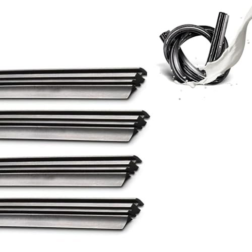 4PCS Silicone Wiper Blade Refills, 28 inch, Universal Fit.
