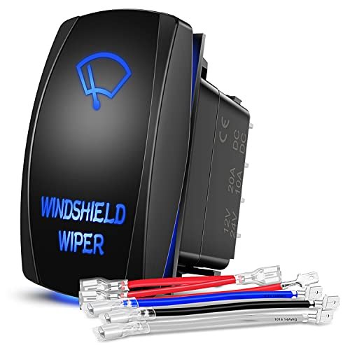 Nilight Windshield Wiper Rocker Switch Led Light Bar DPDT