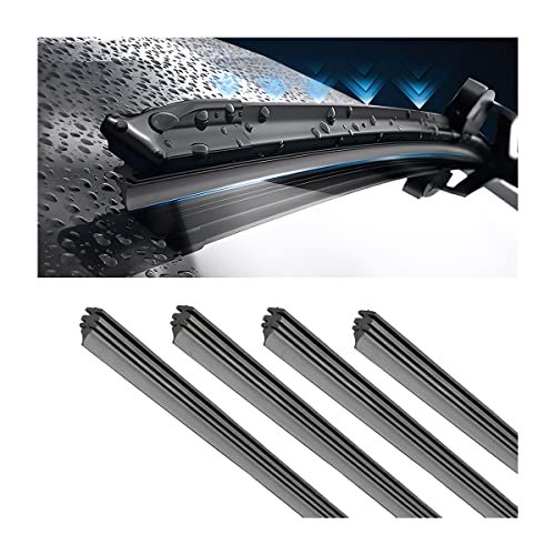 4 Pieces Windshield Wiper Blades Refills, DIY Adjustable...