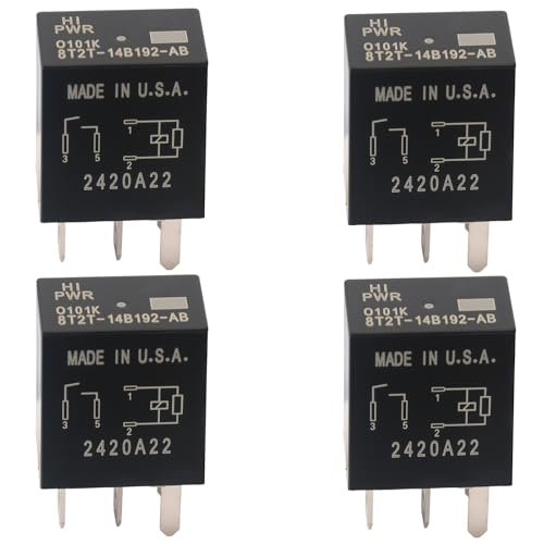 Aeola 4Pcs 8T2T-14B192-AB Wiper Motor Relay 12VDC Ford...