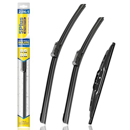 5 PLUS® Silicone Windshield Wiper Blades Replacement Set of...