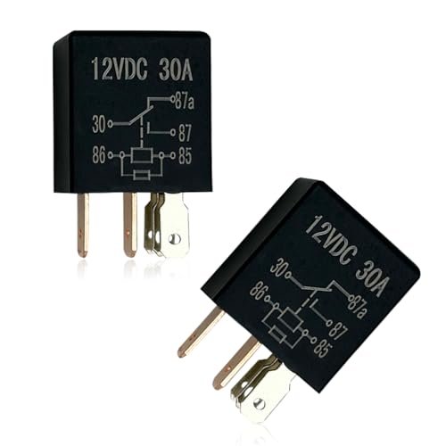Jeseny 2 Pack Car 5 Pin 12V 30A Waterproof Relays