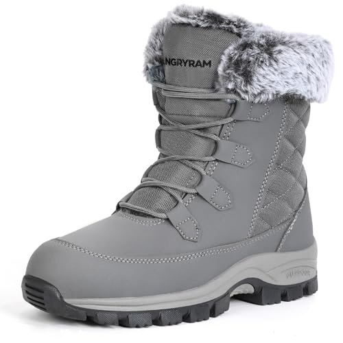 ANGRYRAM Winter Work Boots for Women Non Slip Insulated.
