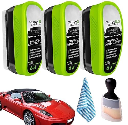 2026 Upgrade 2.0 Clear Vision Glass Cleaner, Oil Film Brush