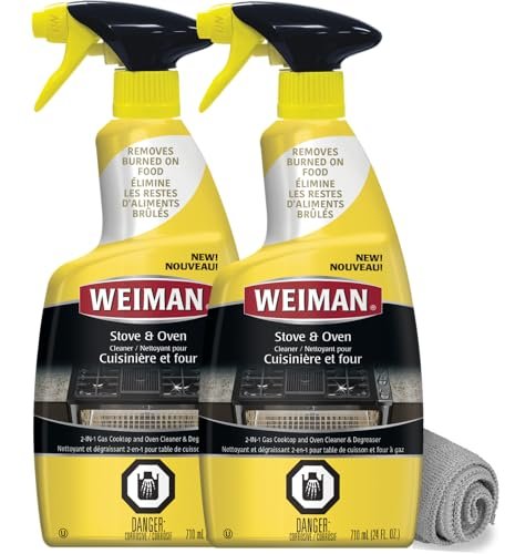 Weiman Heavy Duty Stove and Oven Cleaner and Degor.
