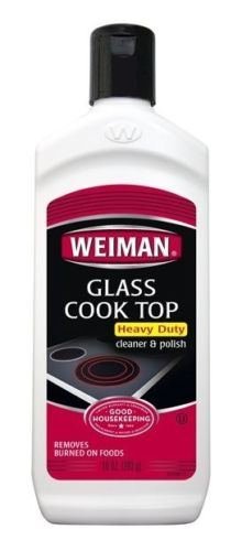 Weiman Glass Cooktop Cleaner & Polish Heavy Duty Stove 10oz