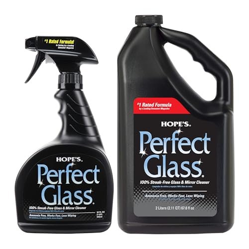 HOPE'S Perfect Glass Cleaner, Streak-Free, Ammonia-Free...