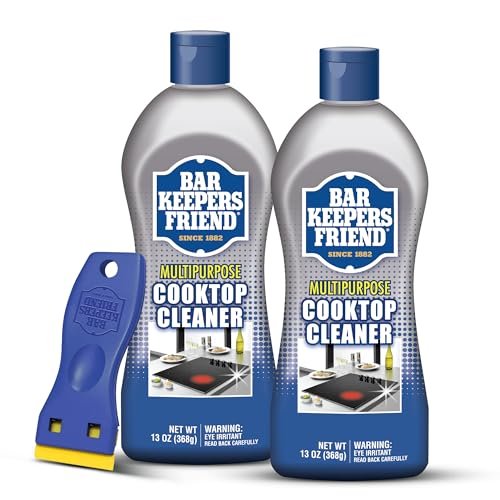 Bar Keepers Friend Cooktop Cleaner (2 x13 oz) Scraper