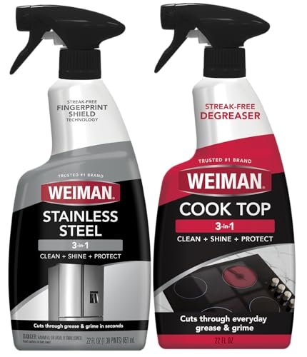 Weiman Disinfecting Stovetop Cleaner & Stainless Steel...