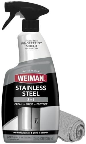 Weiman Stainless Steel Cleaner and Polish - Protects from...