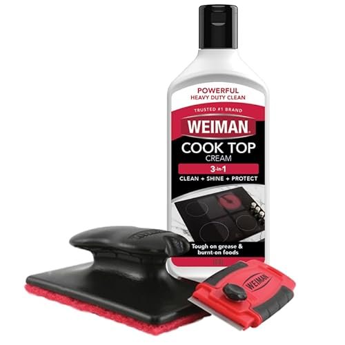 Weiman Glass Cooktop & Stove Top Cleaner Kit, Streak-Free.