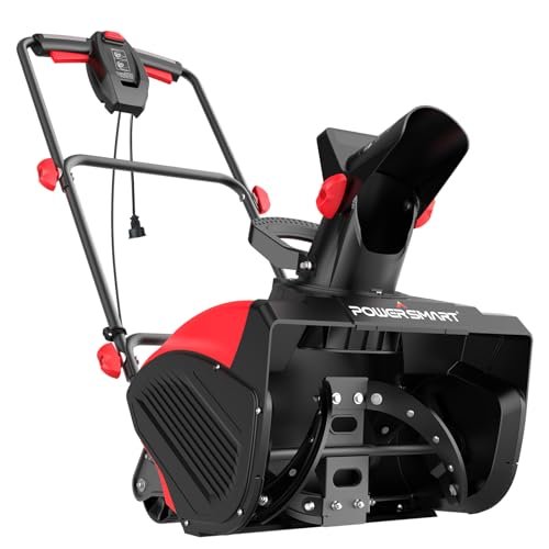 PowerSmart 18-Inch Corded Electric Snow Blower, 15 Amp