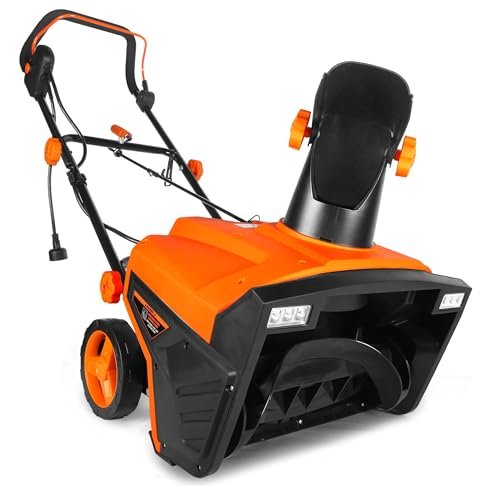 WEN Snow Thrower, 15-Amp 20-Inch Electric Snow Blaster with...