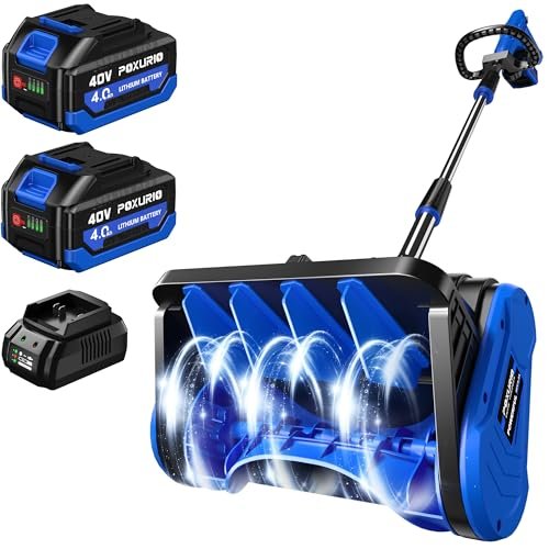 POXURIO 2 * 40V Electric Cordless Snow Shovel Kit