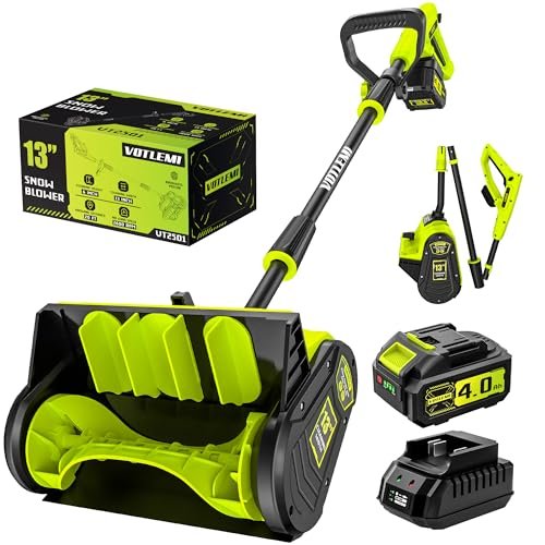 VOTLEMI 40V Cordless Snow Shovel, 13 Inch Brushless Blower