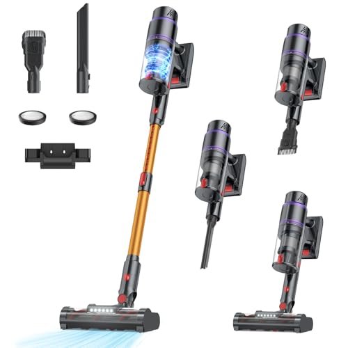 Cordless Vacuum Cleaner, 550W/50Kpa/70Mins Vacuum Cleaners...