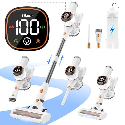 Tikom V500 Cordless Vacuum Cleaner for Home, Anti-Tangle...