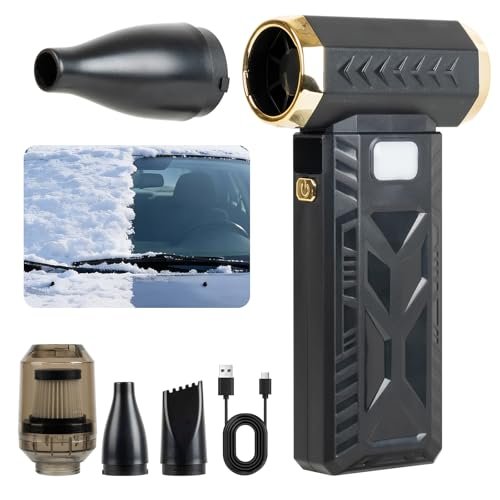 Mini Turbo Snow Blower, Portable Cordless Snow Blower for...