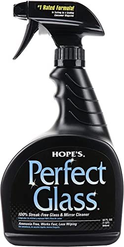 HOPE'S Perfect Glass Cleaner Spray, Streak-Free,...