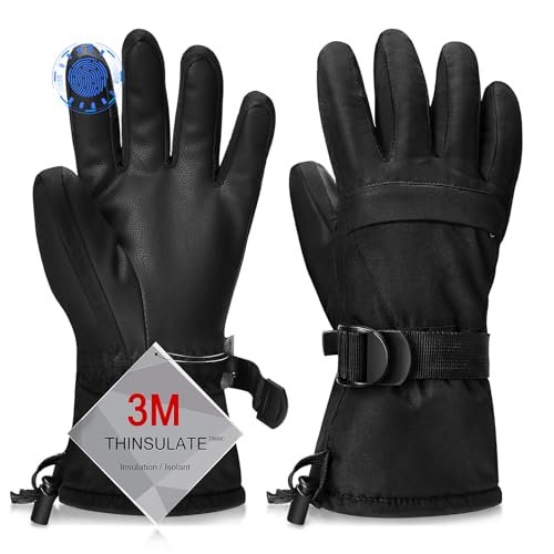 Odtmger Ski Gloves, Warmest Waterproof and Breathable Snow...