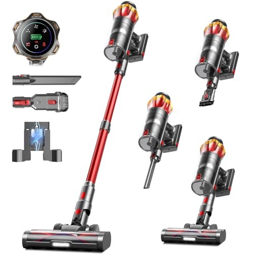 Cordless Vacuum Cleaner, 650W 55KPa 70Mins Vacuum...