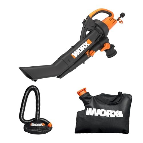 WORX Trivac 3-in-1 Electric Leaf Blower for Lawn Care.