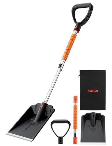 AstroAI Lightweight Snow Shovel for Driveway, Extendable...