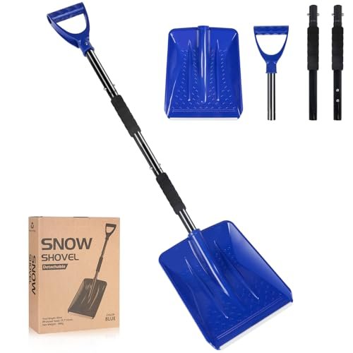 Snow Shovel，2026 Upgraded Lightweight Steel Handle Snow...