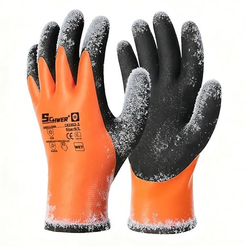 Schwer 2 Pairs FreezeGuard Winter Work Gloves, Cut...