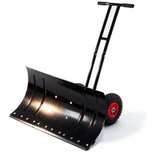 Heavy-Duty Snow Shovel with Wheels, 30