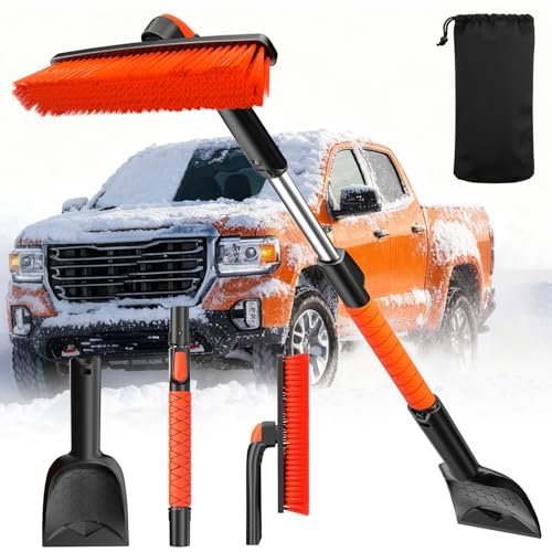 DMJN [2026 Upgrade Extendable Car Snow Brush and Ice...